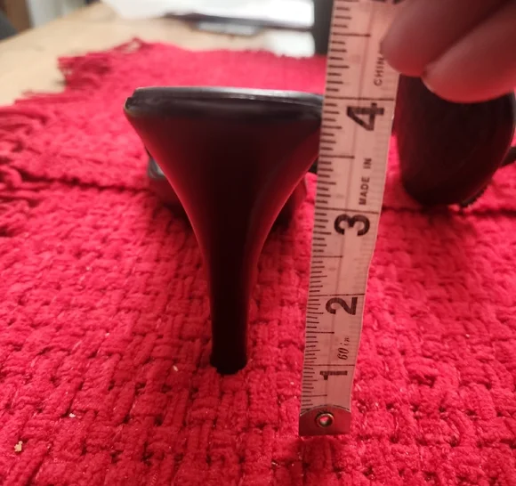 Comtesa rhinestones Elegant Black Mules with Moderate Heel 6M - Picture 12 of 12